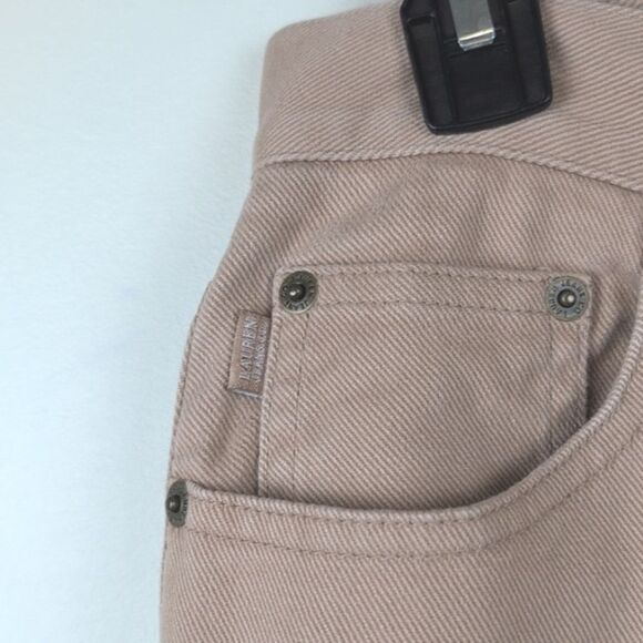 Ralph Lauren Tan Lauren Jeans Co High-Waisted Jean Straight Leg Pants Size 10P - Picture 4 of 10